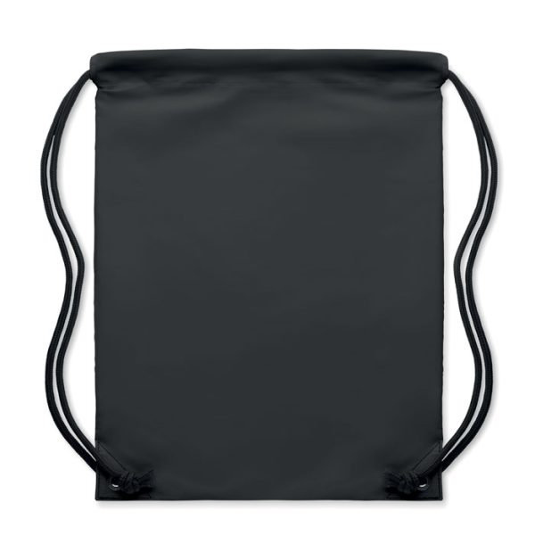 A stylish black drawstring bag that adds a touch of elegance to your everyday essentials.