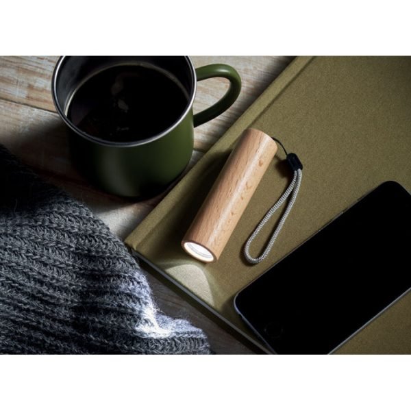 Beech wood rechargeable torch 4 gift suppliers
