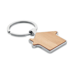 House key ring metal bamboo gift suppliers Key ring metal bamboo