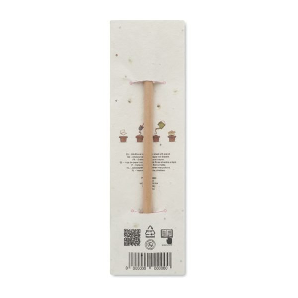 Natural pencil in seeded pouch 2 gift suppliers
