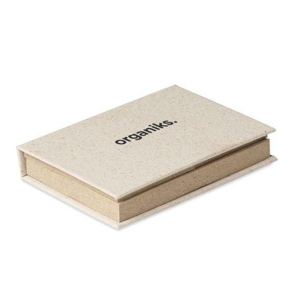 Recycled grass sticky memo pad 1 gift suppliers