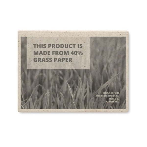 Recycled grass sticky memo pad 5 gift suppliers