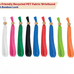 Eco friendly recycled pet fabric wristband