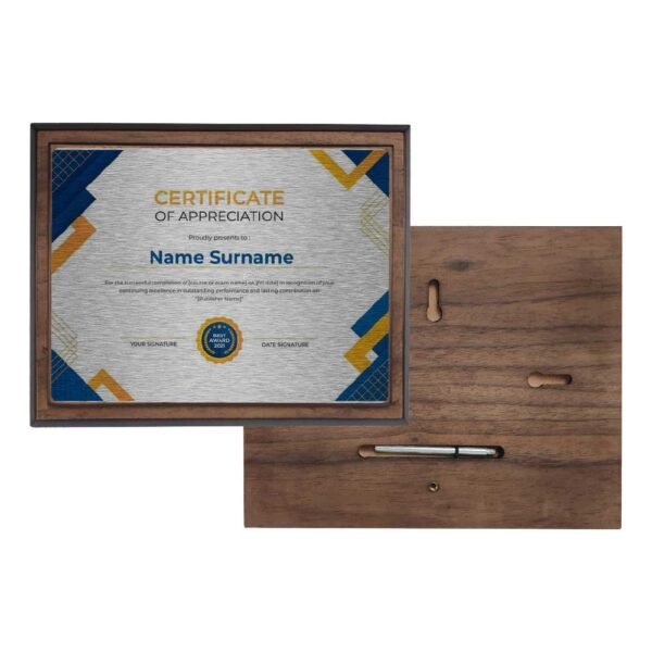 Horizontal wooden plaque with box2 gift suppliers Horizontal wooden plaque with box