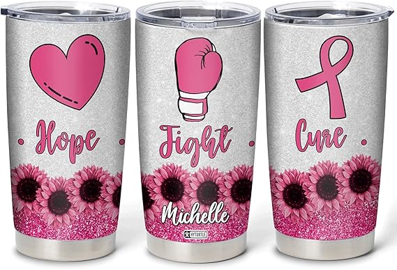 Breast cancer tumbler