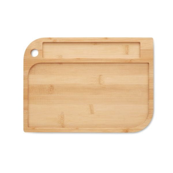 Leata3 gift suppliers Versatile bamboo plate with two compartments perfect for portion control