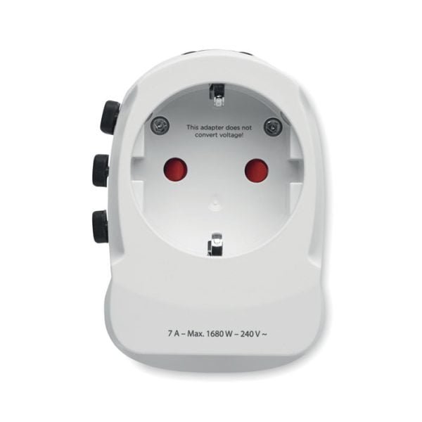Pro light usb2 gift suppliers Child safe 3 pole travel plug and usb charger for global travel