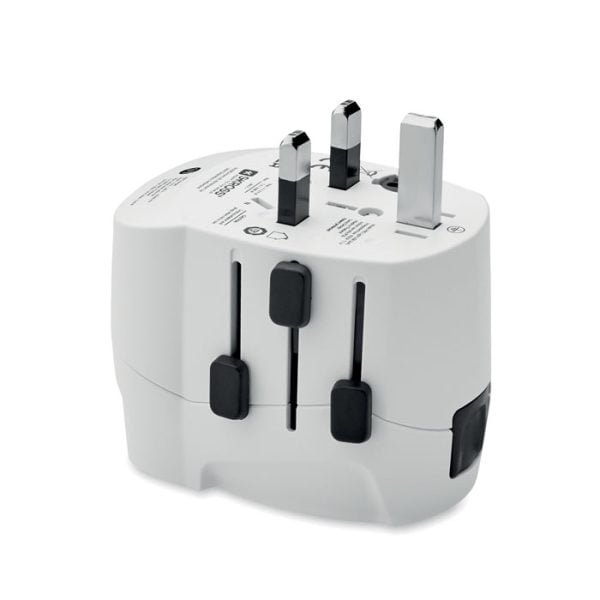 Pro light usb3 gift suppliers Travel plug with 12w usb charger ideal for use in over 100 countries