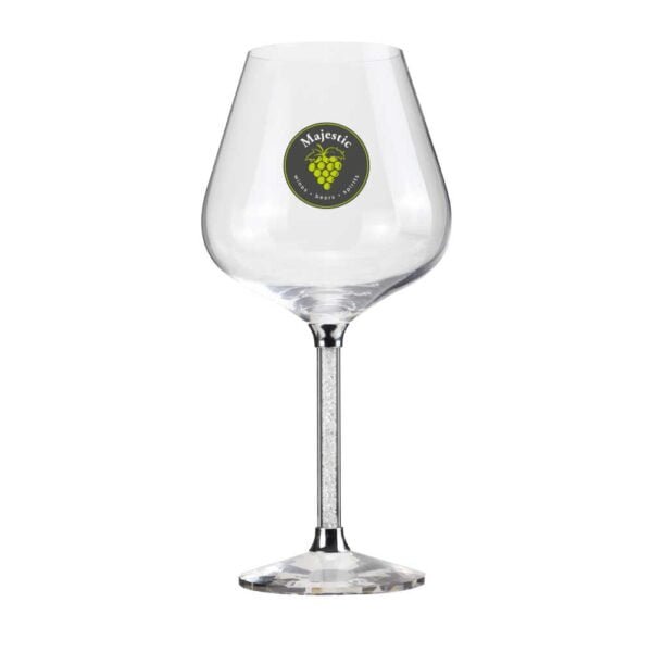 Wine glass gift sets 2 pcs 22 cm tall with gift box2 gift suppliers Wine glasses with stone design packaged in a deluxe black gift box ideal for parties gifting or home decor