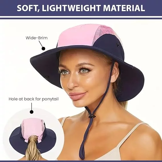 Functional bucket hat for women with a flattering fit