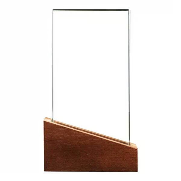 Crystalawardwithwoodbase gift suppliers