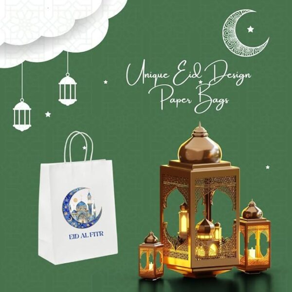 eid white kraft paper bag gift