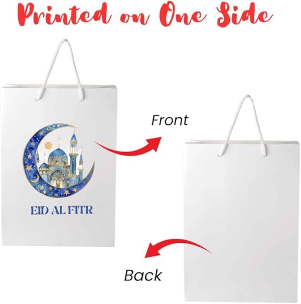 one side printed eid white kraft paper bag