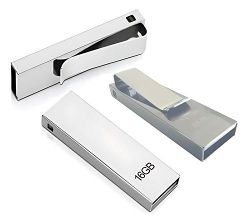 slim metal usb with clip