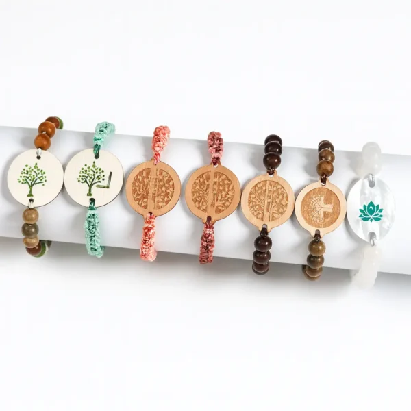 Beaded wooden rfid elastic wristbands in qatar gift suppliers Beaded wooden rfid elastic wristbands in qatar