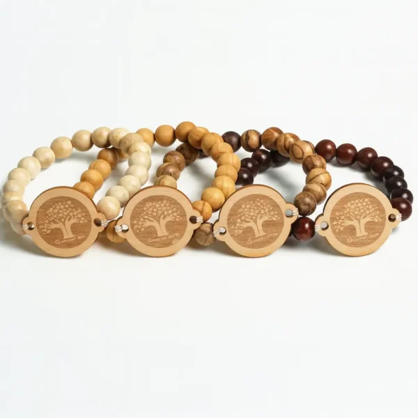 Eco wooden bracelet bead elastic rfid wristband in uae gift suppliers Eco wooden bracelet bead elastic rfid wristband in uae