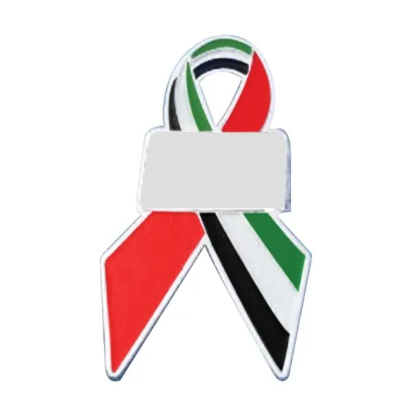 UAE Ribbon Flag Metal Badges | Eid Al Etihad National Day Accessory