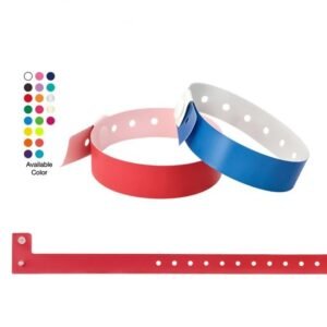 Colorful l shape plastic wristbands with adjustable snap closure for events