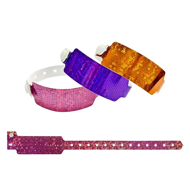 Custom Holographic Wristband | Multicolor Flower Design | Premium Event Accessory | Bulk Orders Available UAE