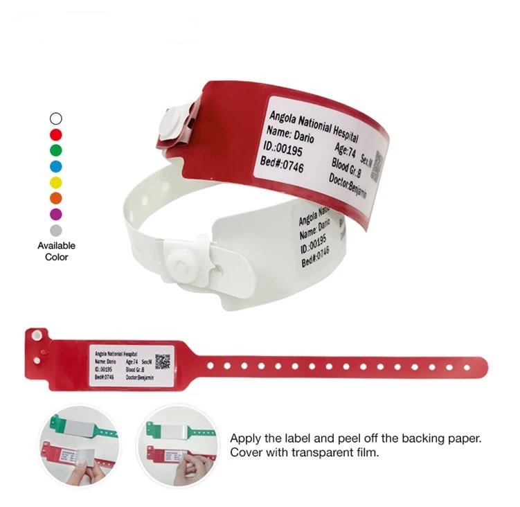 Custom Shield Band Wristbands for Healthcare Identification UAE